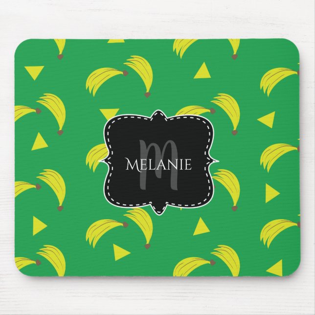 Alfombrilla De Ratón Personalizado Almohadilla para ratón Plátanos geom (Frente)