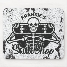 Alfombrilla De Ratón Personalizado AÑADIR NOMBRE Skull Skateboard Skate