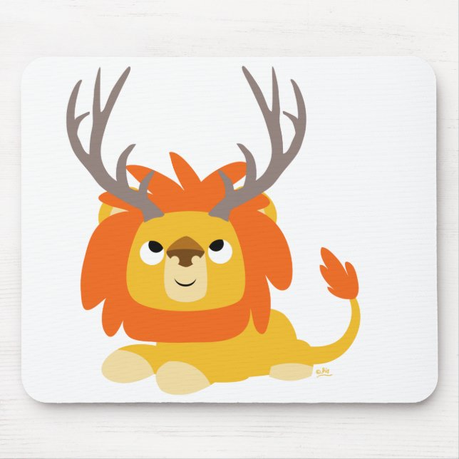 Alfombrilla De Ratón Personalizado Antlered Lion mousepad (Frente)