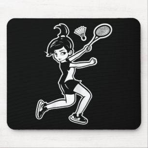 Alfombrilla De Ratón Personalizado Badminton Mujer Shuttle