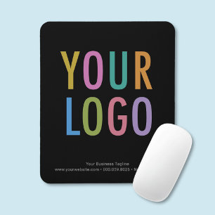 Alfombrilla De Ratón Personalizado Black Mouse Pad Business Logo Promoc