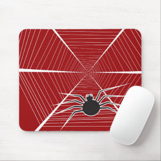 Alfombrilla De Ratón Personalizado Black Spider y Web Spooky Fun Hallow