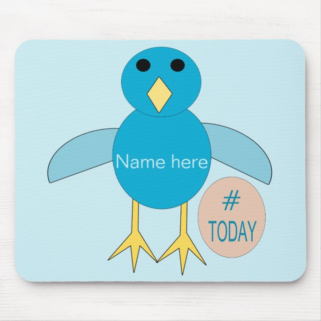 Alfombrilla De Ratón Personalizado Blue Birthday Boy Chick Mousepad (Frente)