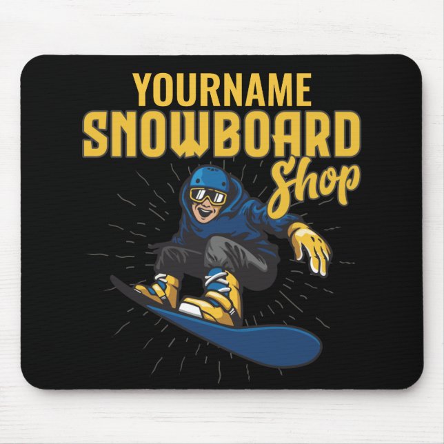 Alfombrilla De Ratón Personalizado Boarder Snowboarding Shop Big Air (Frente)
