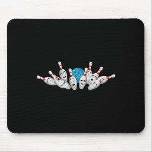 Alfombrilla De Ratón Personalizado Bowling Aterred Bowling Pins Funny S