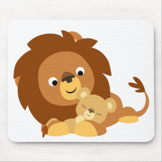 Alfombrilla De Ratón Personalizado cariñoso León papá y Cub Mousepad