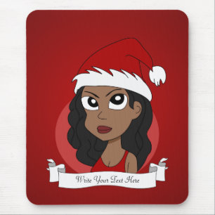 Alfombrilla De Ratón personalizado chica navidades