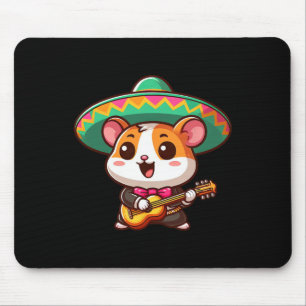 Alfombrilla De Ratón Personalizado Cinco De Mayo Hamster Mariachi Guita