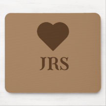 Personalizado Clásico Elegante Iniciales Marrón