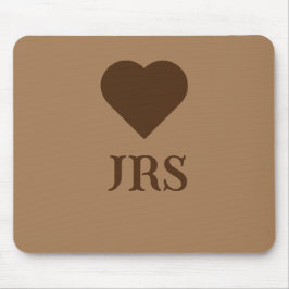 Alfombrilla De Ratón Personalizado Clásico Elegante Iniciales Marrón