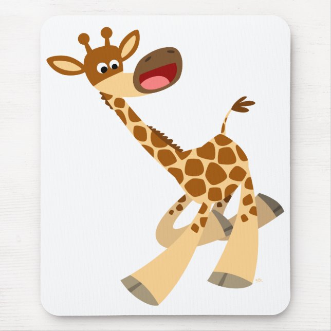 Alfombrilla De Ratón Personalizado Cute Ambling Giraffe Mousepad (Frente)
