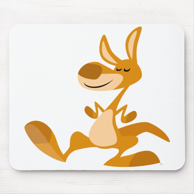 Alfombrilla De Ratón Personalizado Cute Bailando Kangaroo Mousepad (Frente)