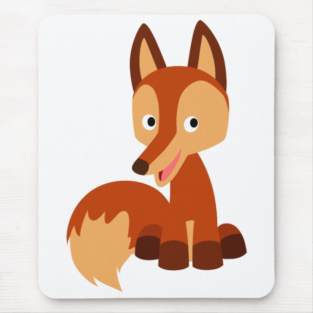 Alfombrilla De Ratón Personalizado Cute Cunning Fox Mousepad (Frente)