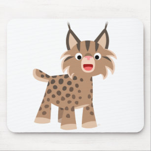 Alfombrilla De Ratón Personalizado Cute Feliz Lynx Mousepad