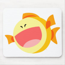Personalizado Cute Happy Fish Mousepad