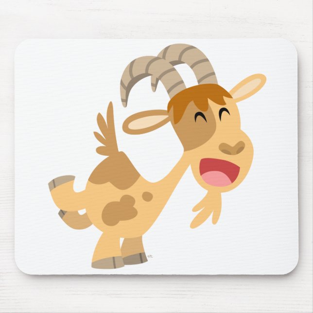 Alfombrilla De Ratón Personalizado Cute Happy Goat Mousepad (Frente)