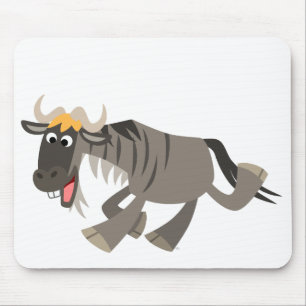 Alfombrilla De Ratón Personalizado Cute Happy Wildebeest Mousepad