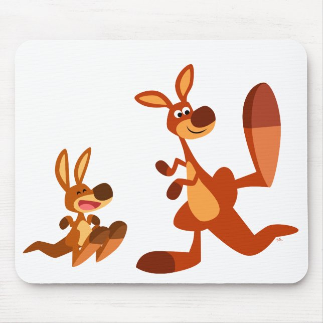 Alfombrilla De Ratón Personalizado Cute Kangaroo Dad e Son Mousepad (Frente)