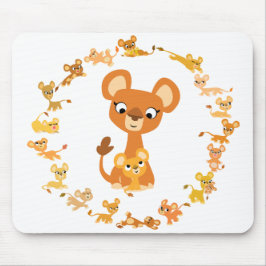 Alfombrilla De Ratón Personalizado Cute Lionesses Mandala Mousepad