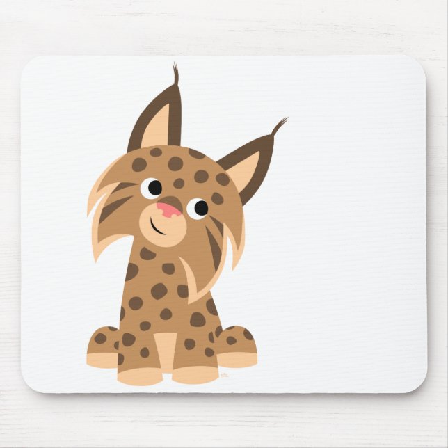 Alfombrilla De Ratón Personalizado Cute Prankish Lynx Mousepad (Frente)