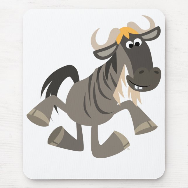 Alfombrilla De Ratón Personalizado Cuto Tap Dancing Wildebeest Mousepad (Frente)