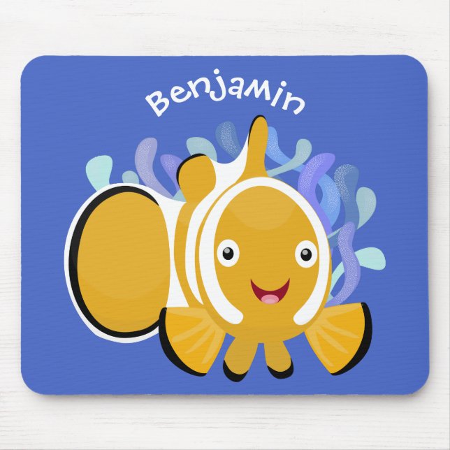 Alfombrilla De Ratón Personalizado de anenoma de payaso alegre (Frente)