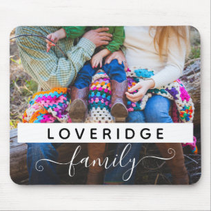 Alfombrilla De Ratón Personalizado de apellido monograma familiar perso