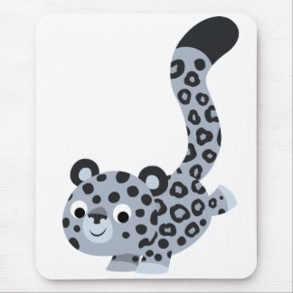 Alfombrilla De Ratón Personalizado De Aterrizaje Cute Snow Leopard Mous