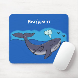 Alfombrilla De Ratón Personalizado de ballenas y terneros