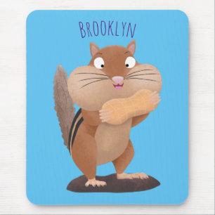 Alfombrilla De Ratón Personalizado de chipmunk de grandes mejillas grac