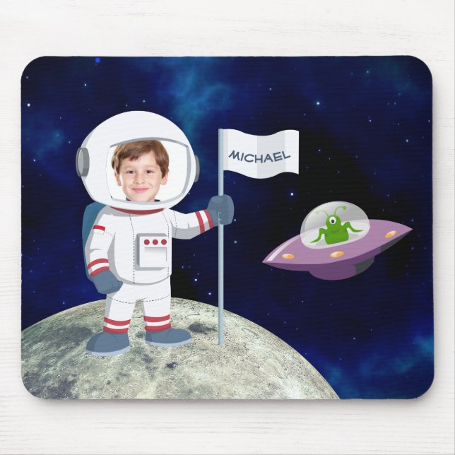 Alfombrilla De Ratón Personalizado de foto de Spaceman en la diversión  (Frente)