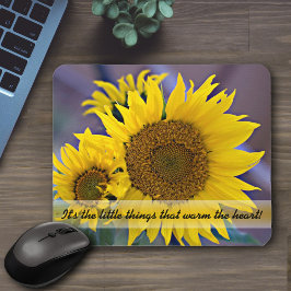 Alfombrilla De Ratón Personalizado de fotografía de cierre de girasoles