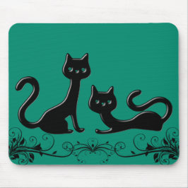Alfombrilla De Ratón Personalizado de gatitos negros IV Mousepad