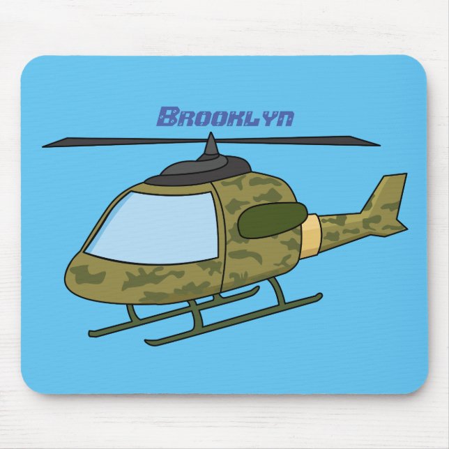 Alfombrilla De Ratón Personalizado de helicópteros de camoflage del ejé (Frente)