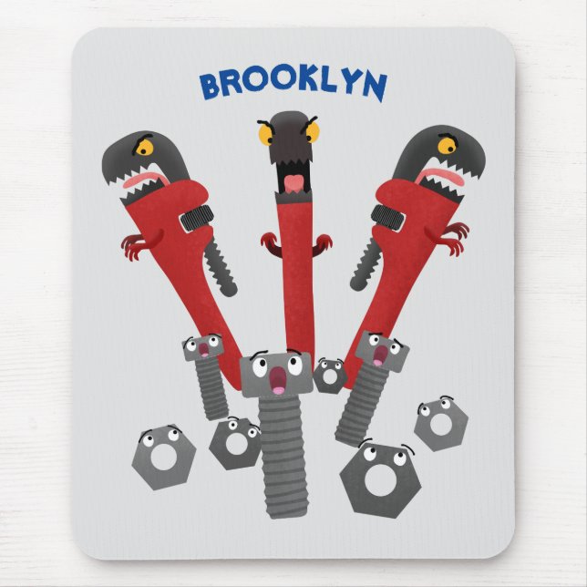 Alfombrilla De Ratón Personalizado de humor de herramientas monstruosas (Frente)