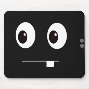 Alfombrilla De Ratón Personalizado de la cara de monstruo negro gracios