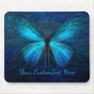 Alfombrilla De Ratón Personalizado de mariposa azul místico