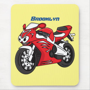 Alfombrilla De Ratón Personalizado de motocicleta roja