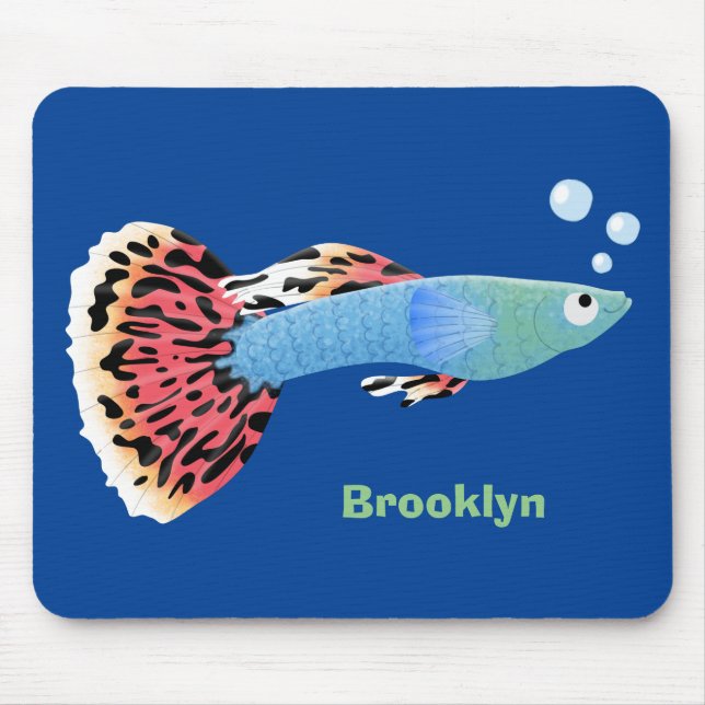 Alfombrilla De Ratón Personalizado de peces tropicales adormilados (Frente)