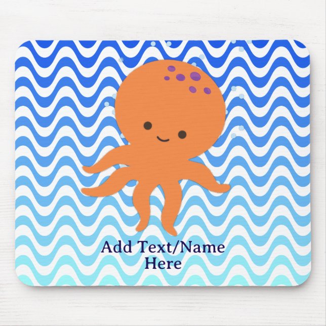 Alfombrilla De Ratón Personalizado de pulpo cutáneo (Frente)