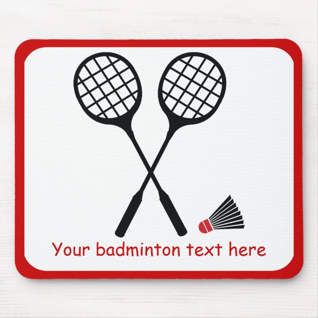 Alfombrilla De Ratón Personalizado de racquet y autobús de Badminton (Frente)