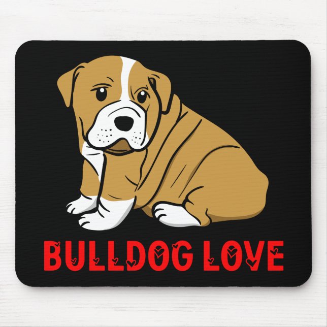 Alfombrilla De Ratón Personalizado de regalo de Bulldog inglés lindo pe (Frente)