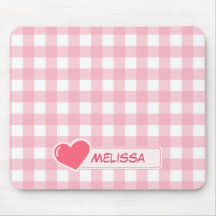 Personalizado de tablero de cheques rosa y blanco