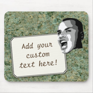 Alfombrilla De Ratón Personalizado de texto grita sobre la textura del