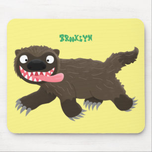 Alfombrilla De Ratón Personalizado de un animal lobverino hambriento