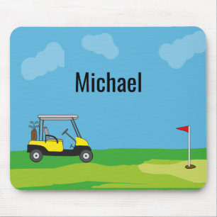 Alfombrilla De Ratón Personalizado del Campo de Golf Cart Golf Personal