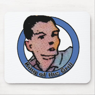 Alfombrilla De Ratón Personalizado del Rey del Barbeque Grill Vintage