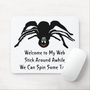 Alfombrilla De Ratón Personalizado divertida Black Spider Halloween Bla