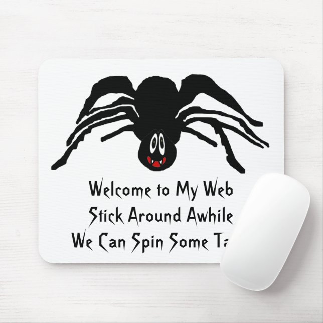 Alfombrilla De Ratón Personalizado divertida Black Spider Halloween Bla (Con ratón)
