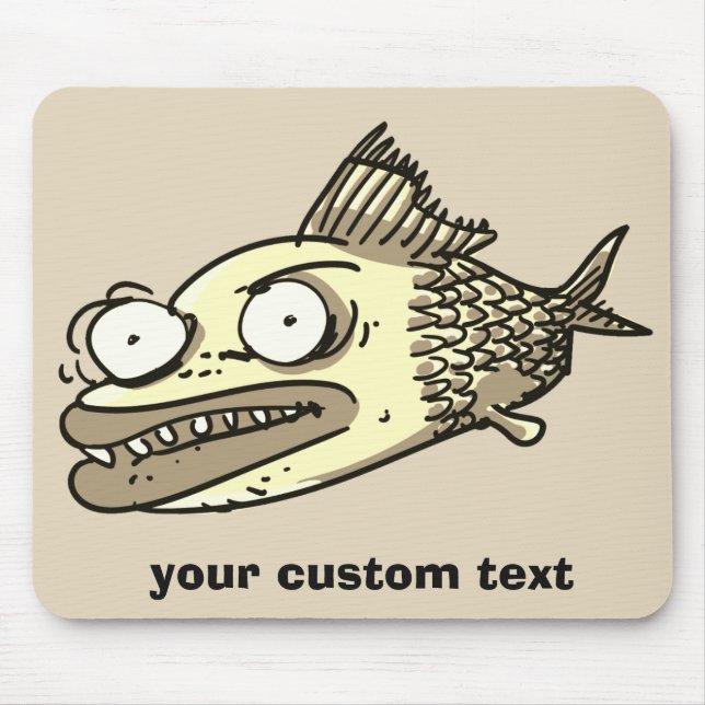 Alfombrilla De Ratón personalizado divertido de peces gordos (Frente)